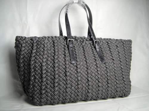 Bottega Veneta Woven Tote Bag 9789 grey
